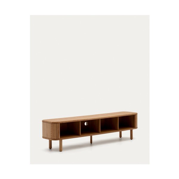 TV omarica v jesenovem dekorju v naravni barvi 200x50x40 cm Mailen – Kave Home-image-4