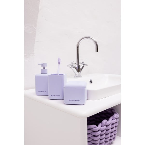 Vijoličen lonček za zobne ščetke iz poliresina Tom Tailor T-Rounded – Wenko-image-3