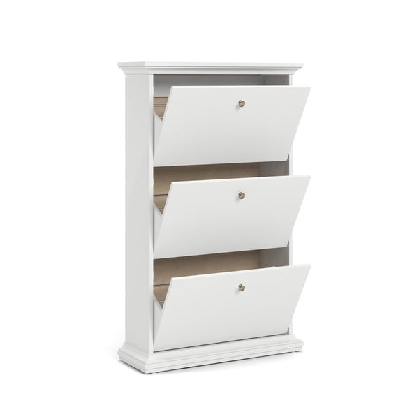 Bela preklopna omarica za čevlje Paris – Tvilum-image-2