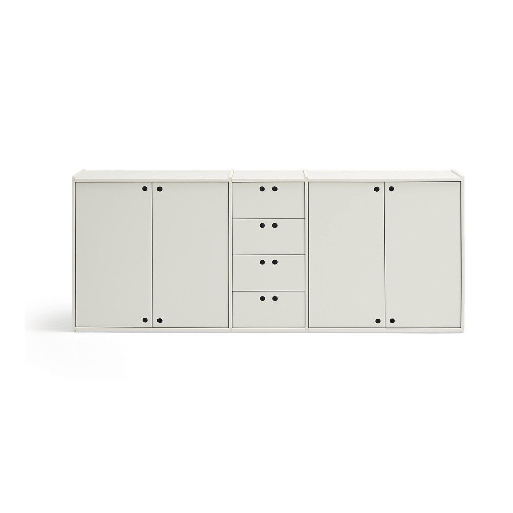 Kremno bela komoda 197x80x40 cm Wally