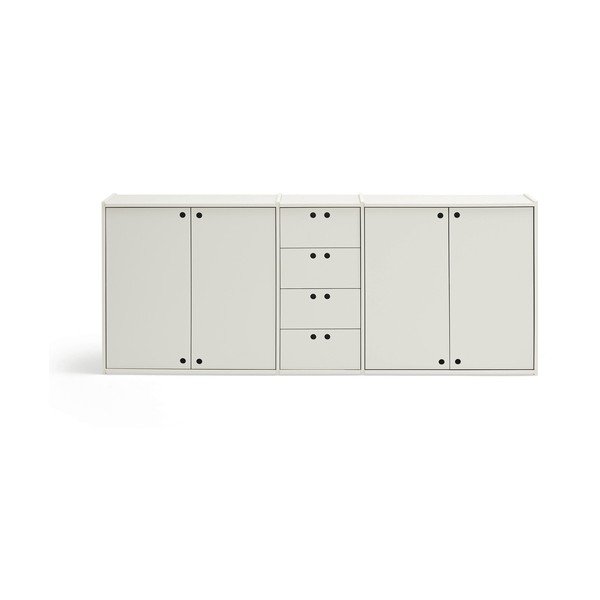 Kremno bela komoda 197x80x40 cm Wally – Teulat