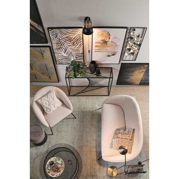 Črn/siv žameten tabure Polina – Bizzotto-image-2