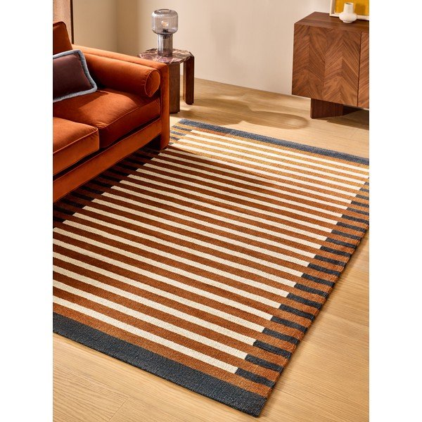 Oranžna preproga iz recikliranih vlaken 120x170 cm Lois – MADE-image-1