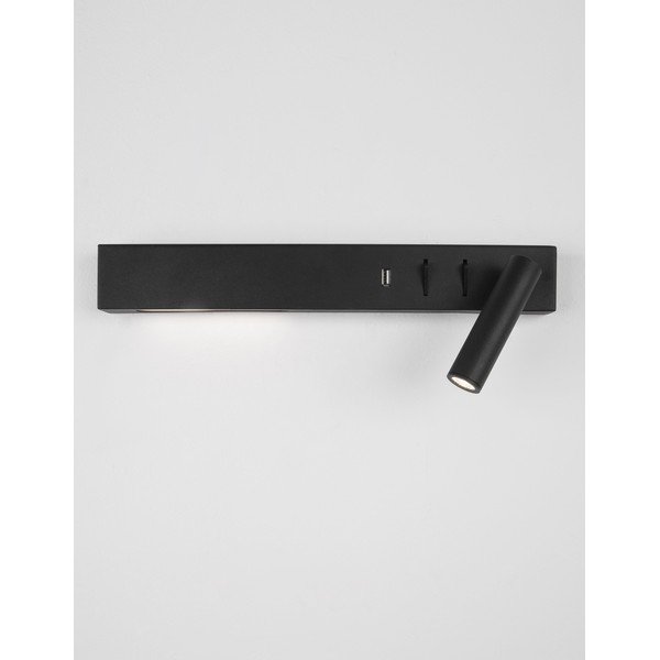 Mat črna kovinska LED stenska svetilka z upogljivo konstrukcijo/z USB priključkom Vida – Nova Luce-image-4