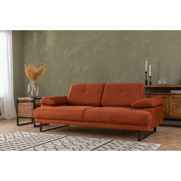 Oranžna sedežna garnitura 199 cm Mustang – Balcab Home-image-1