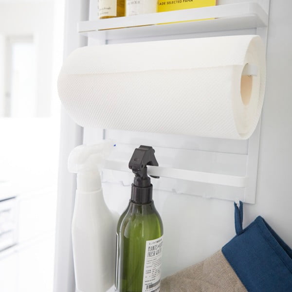 Velik bel magnetni kuhinjski nosilec YAMAZAKI Tower Magnetic Side Rack-image-2