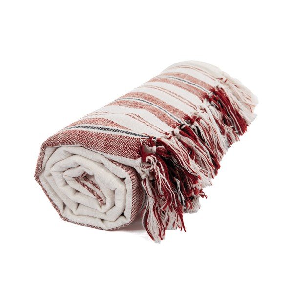 Bombažna odeja v barvi terakote 150x200 cm Indira – Tiseco Home Studio-image-4