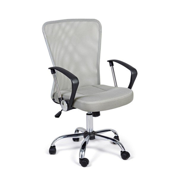 Svetlo siv oblazinjen pisarniški stol Brisbane – Yes Everyday