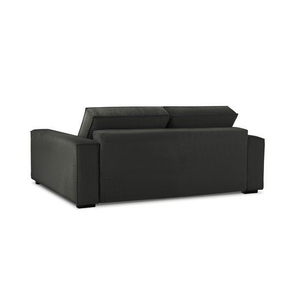 Črna žametna raztegljiva zofa Mazzini Sofas Azalea-image-3