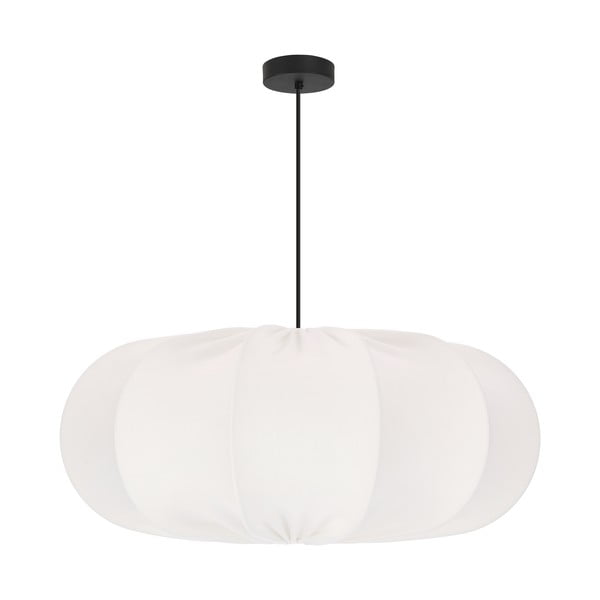 Bela viseča svetilka s tekstilnim senčilom ø 52 cm Cafee – Candellux Lighting