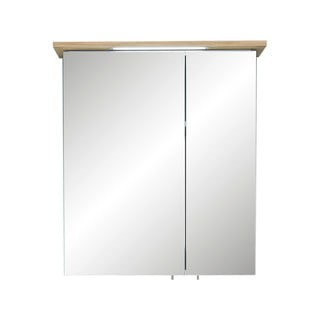 Zelena stenska kopalniška omarica z ogledalom 60x72 cm - Pelipal