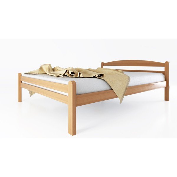 Zakonska postelja iz masivne bukve z letvenim dnom 180x200 cm v naravni barvi Bellariva – B.E.S.