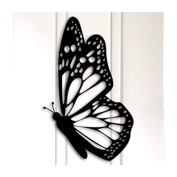 Črna stenska dekoracija Butterfly