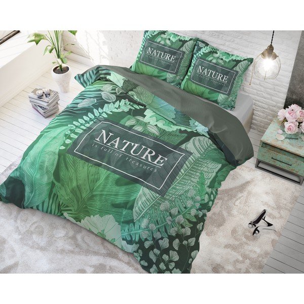 Bombažna posteljnina za enojno posteljo Pure Cotton Organic Nature, 140 x 200/220 cm-image-2