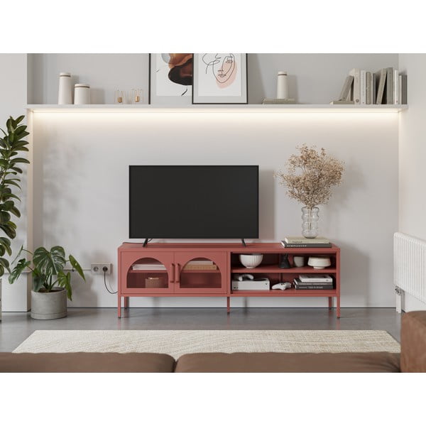 Opečnato oranžna TV omarica 160x50 cm Diora – Marckeric-image-1