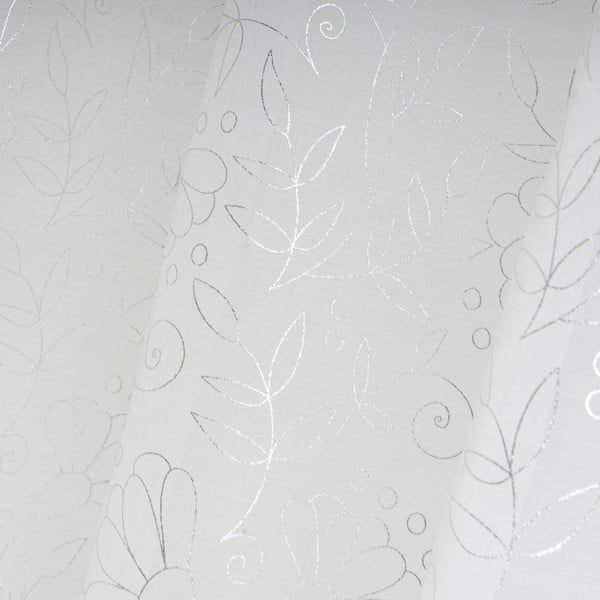 Srebrno-bela prosojna zavesa 140x260 cm Pucka – Casa Selección-image-3