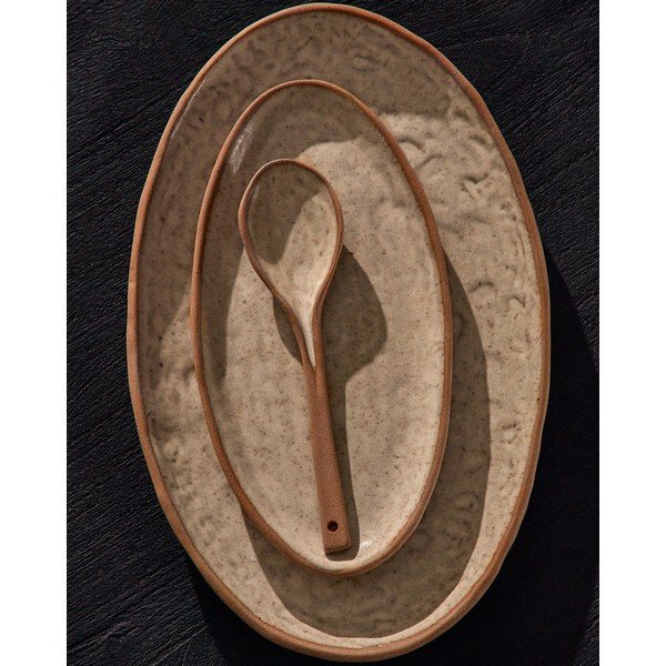 Bež servirni keramični krožniki v kompletu 3 ks Zunel – Kave Home-image-1