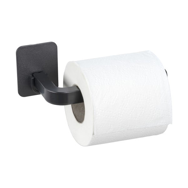 Črno plastično držalo za toaletni papir z namestitvijo brez vrtanja Parma – Allstar-image-3