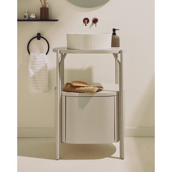 Bela omarica za pod umivalnik 60x81 cm Arely – Kave Home-image-1