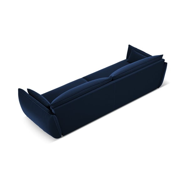 Temno modra žametna sedežna garnitura 248 cm Vanda – Mazzini Sofas-image-3