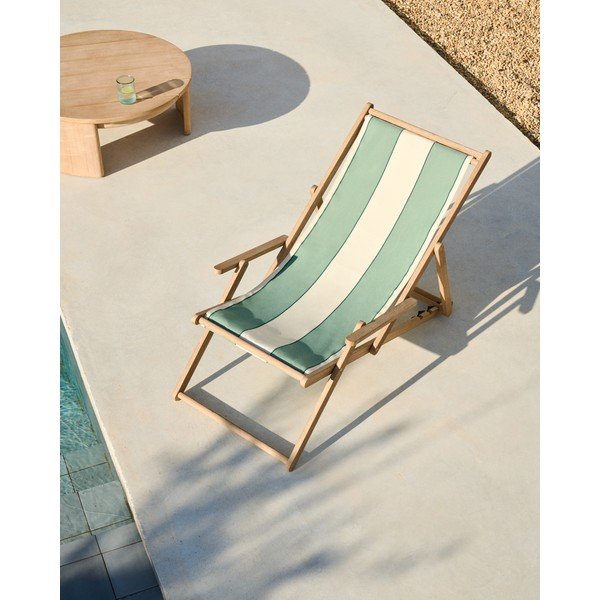 Zelen vrtni ležalnik iz masivnega lesa Vilara – Kave Home-image-1