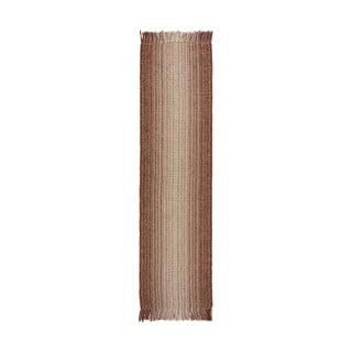 Rdeč obojestranski ročno tkan tekač iz mešanice jute 60x230 cm Jute Ombre Red – Flair Rugs