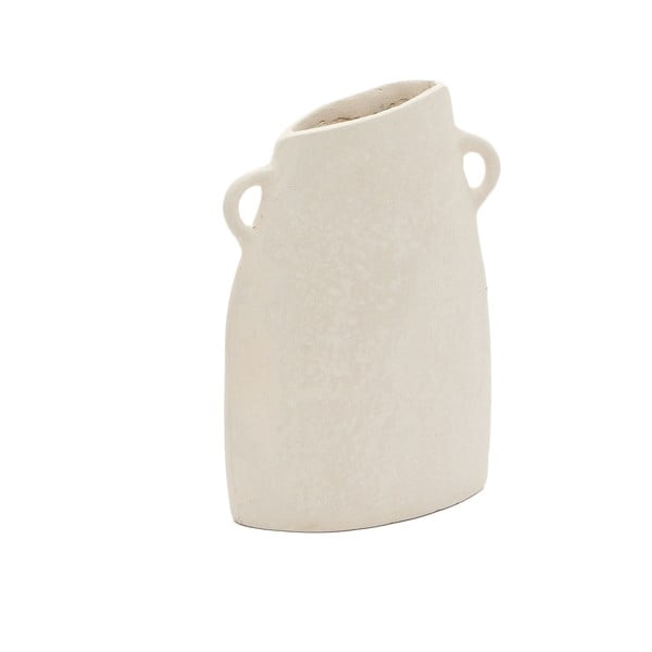 Kremno bela ročno izdelana vaza (višina 27 cm) Neti – Kave Home