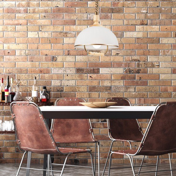 Viseča svetilka v bronasti in naravni barvi s steklenim senčilom ø 30 cm Ramona – LAMKUR-image-3