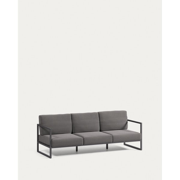 Temno siv aluminijast vrtni kavč Comova – Kave Home-image-4