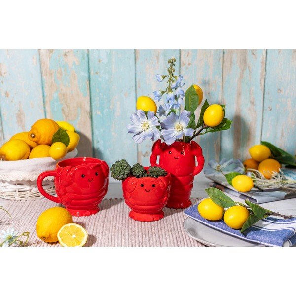 Keramičen okrasni cvetlični lonec ø 10 cm Lobster – Sass & Belle-image-3