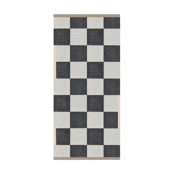 Črna/bela pralna preproga 70x150 cm Square – Mette Ditmer Denmark