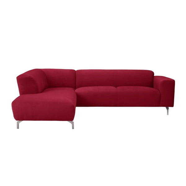 Rdeča kotna zofa Windsor & Co Sofas Orion, levi kot