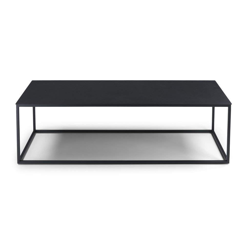 Črna kovinska klubska mizica 40x120 cm Store