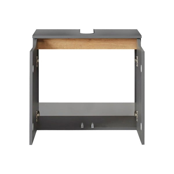 Siva omarica za pod umivalnik 60x53 cm Set 357 - Pelipal-image-2