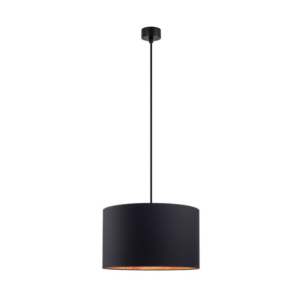Črna viseča svetilka z detajli v zlati barvi Sotto Luce Mika, ⌀ 40 cm