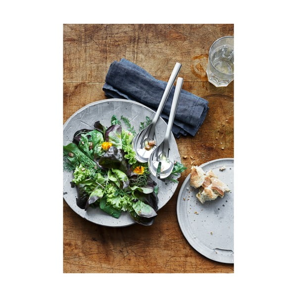 Komplet 2 kosov pribora za solato iz nerjavečega jekla WMF Nuova, dolžina 25 cm-image-1