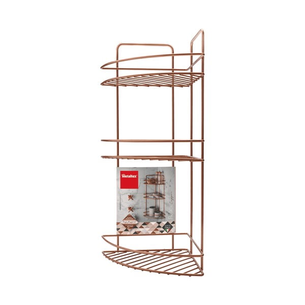 Kopalniška kotna polica s tremi nivoji Metaltex Copper-image-3