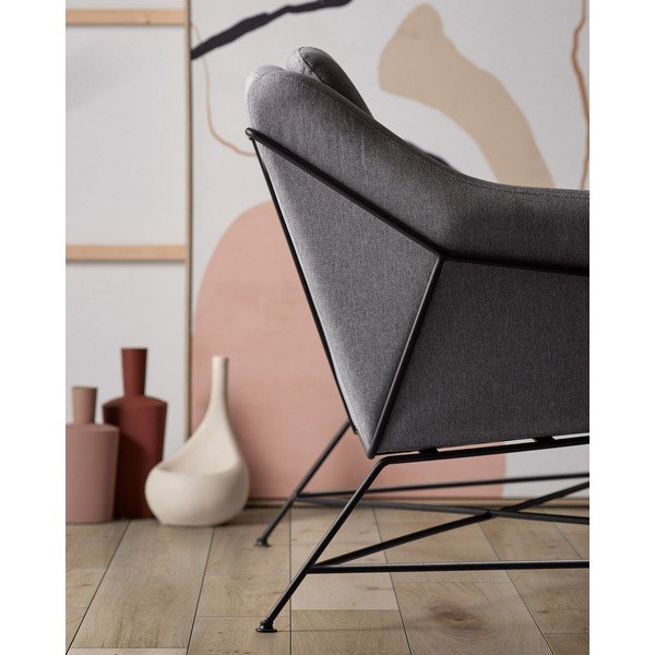 Siva sedežna garnitura 128 cm Brida – Kave Home-image-2