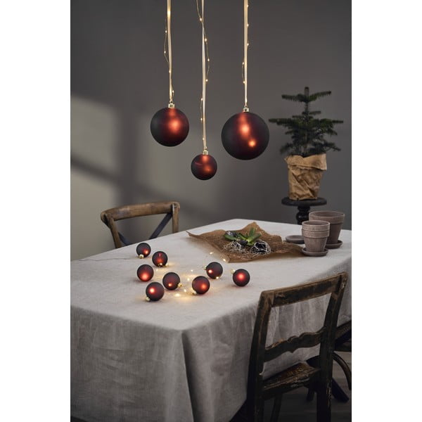 Bordo rdeča božična svetlobna dekoracija ø 6 cm Bliss – Star Trading-image-3