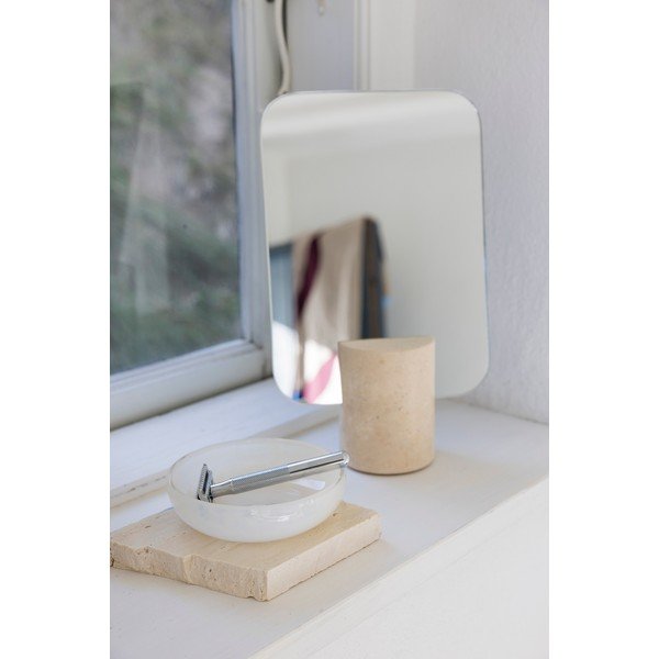 Kremno bel steklen podstavek za milo Opal – Mette Ditmer Denmark-image-2