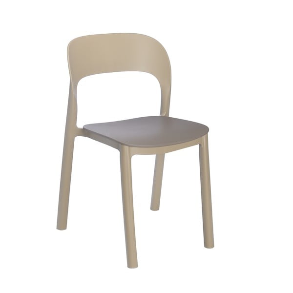 Komplet 4 peščeno rjavih stolov z rjavim sedežem Resol Ona