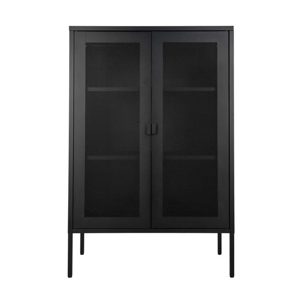 Črna kovinska vitrina 80x120 cm Melbourne – House Nordic-image-1