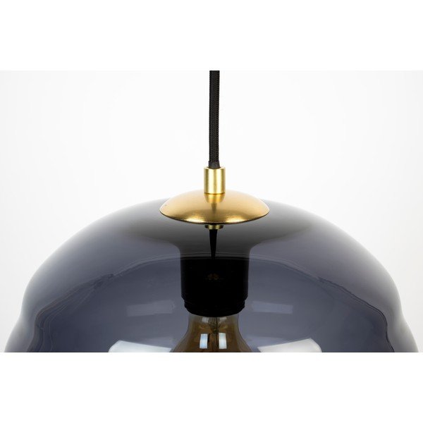 Siva viseča svetilka s steklenim senčnikom 25x25 cm Lauren - White Label-image-2