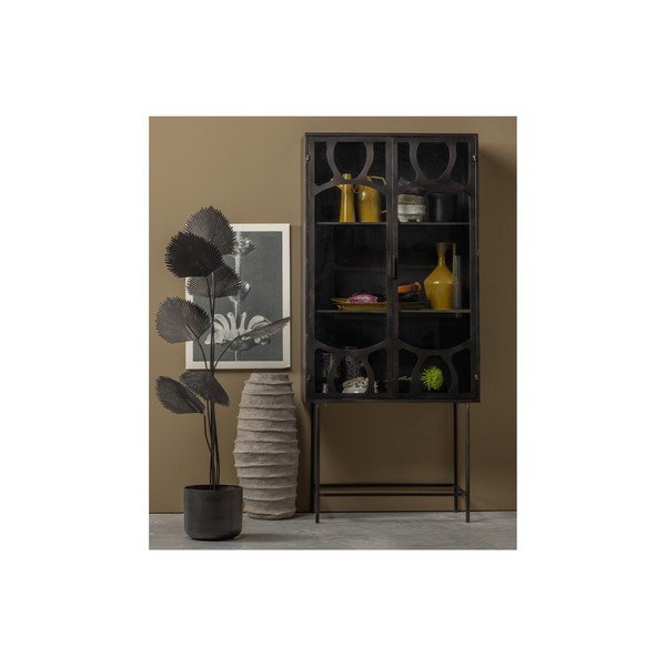 Antracitno siva kovinska vitrina 81x181 cm Gracious – BePureHome-image-1