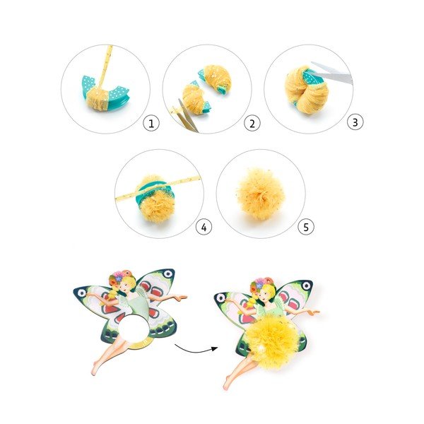 Komplet s pomponi Djeco Fairies-image-2