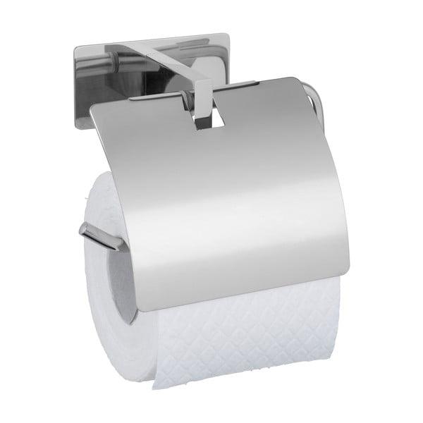 Držalo za toaletni papir iz nerjavečega jekla v sijajno srebrni barvi z namestitvijo brez vrtanja Genova – Wenko-image-3