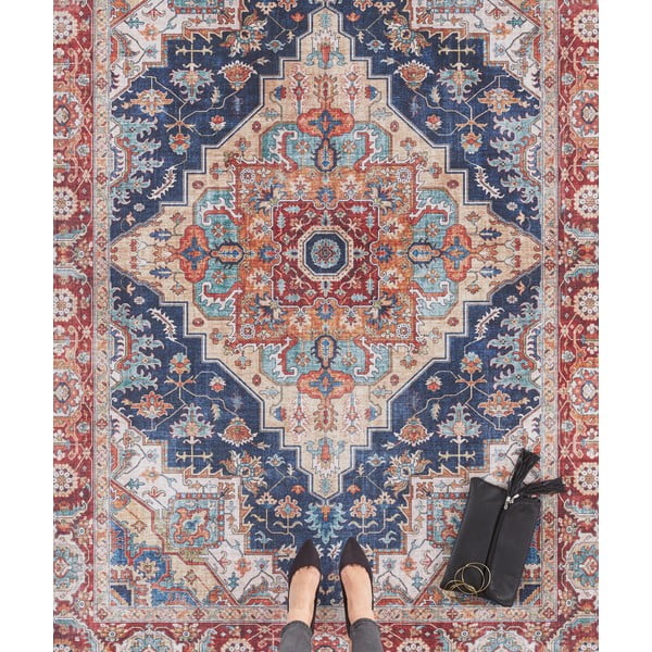 Temno modro-rdeča preproga Nouristan Sylla, 80 x 200 cm-image-1