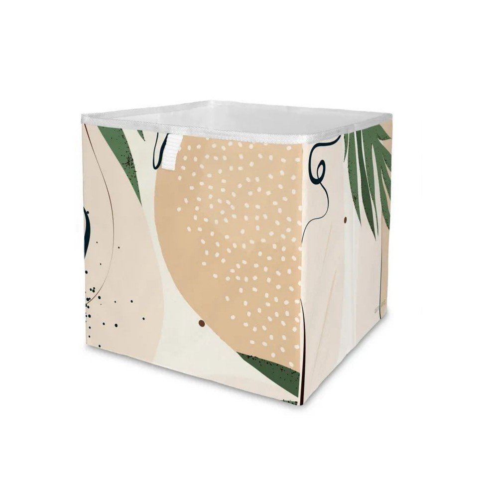 Bež škatla za shranjevanje iz mikrovlaken Butter Kings Abstract Dark, 32 l