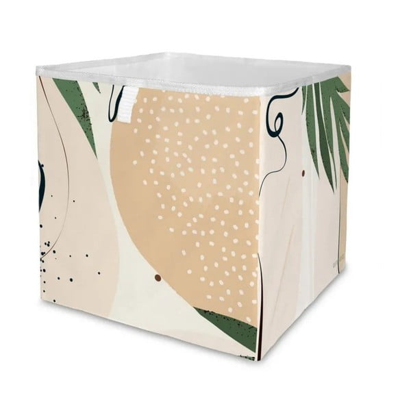 Bež škatla za shranjevanje iz mikrovlaken Butter Kings Abstract Dark, 32 l