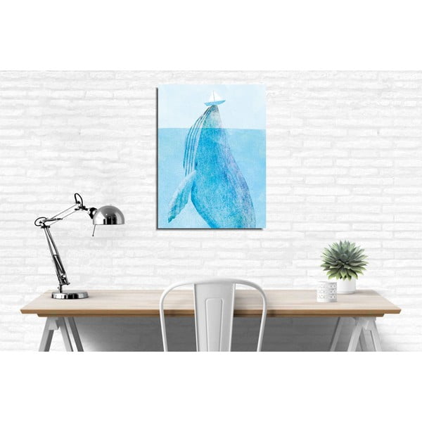 Stenska slika na platnu Whale 30 x 40 cm-image-1